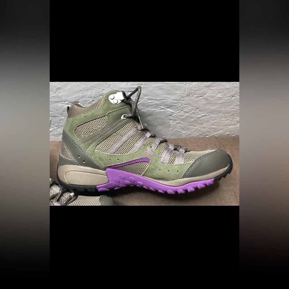 Excellent Merrell Tuskora Mid Women's 9.5 Hiking Boots Waterproof Burnt Olive - Picture 5 of 16